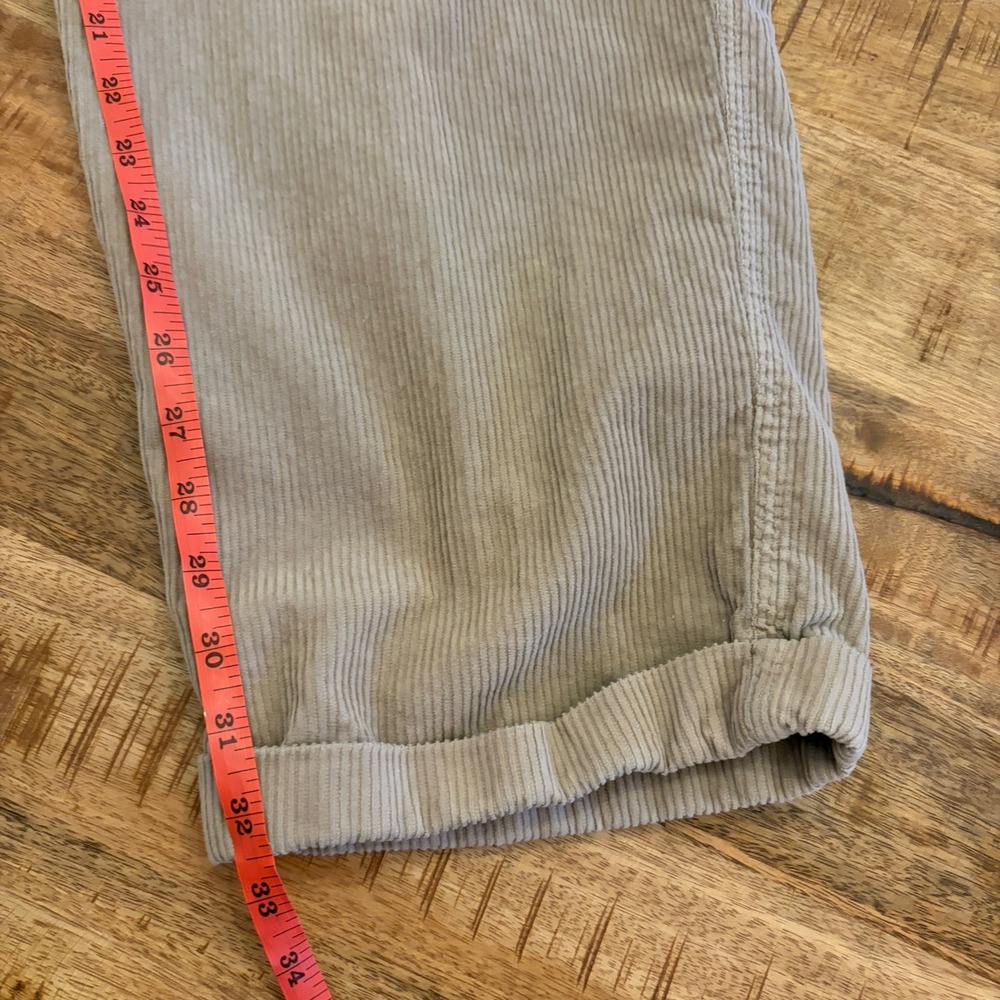 Vintage Chaps Ralph Lauren Corduroy Pleated Pants 38x34 Cuffed Baggy Tan 90s - Picture 11 of 14
